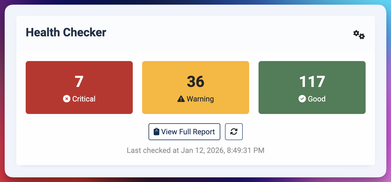 Health Checker Dashboard Module